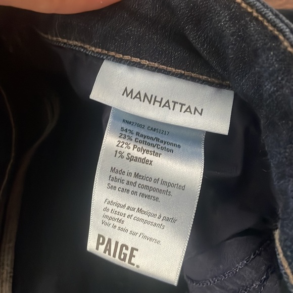Paige size 34 jeans with light factory wear. - Picture 4 of 10